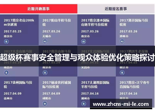 超级杯赛事安全管理与观众体验优化策略探讨
